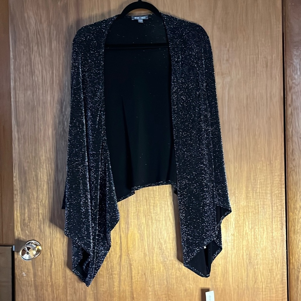 Rox&ALI woman top elbow length sleeve 22/24 black silver  sparkle